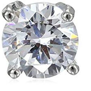 Plated Sterling Silver Cubic Zirconia StudEarrings